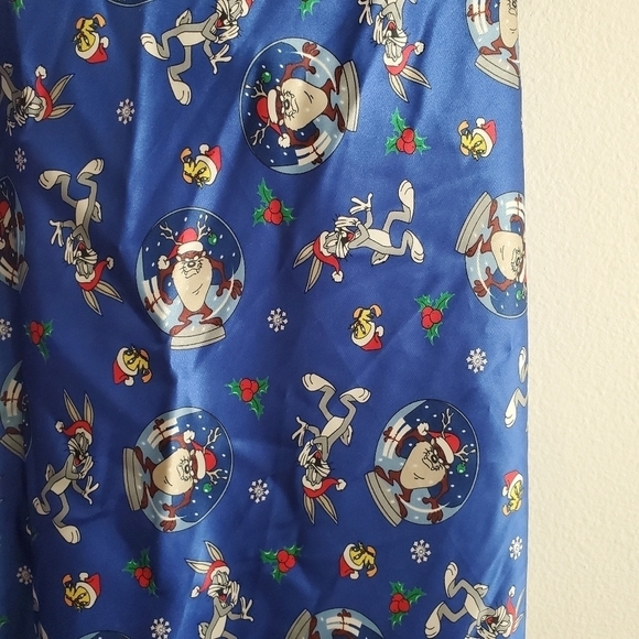 VTG Looney Tunes Blue Christmas Sleep Dress Nightgown - Picture 5 of 7